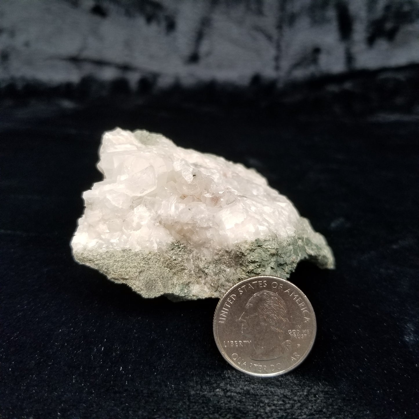 #11180 Clear Combined form Calcite with Chalcopyrite on matrix