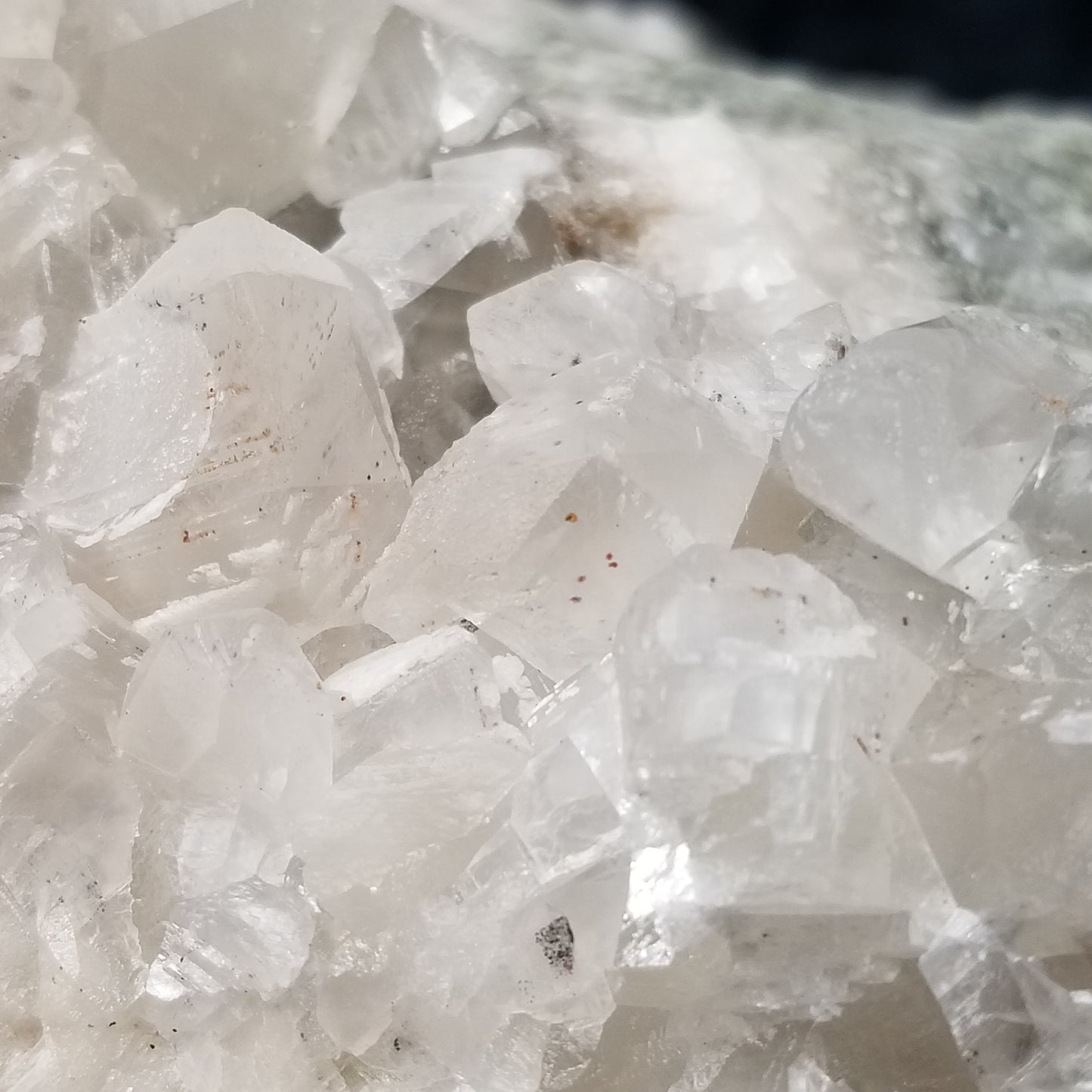 #11197 Small Calcite crystals on white Dolomite and Chalcopyrite on special Dogtooth Spar Calcite
