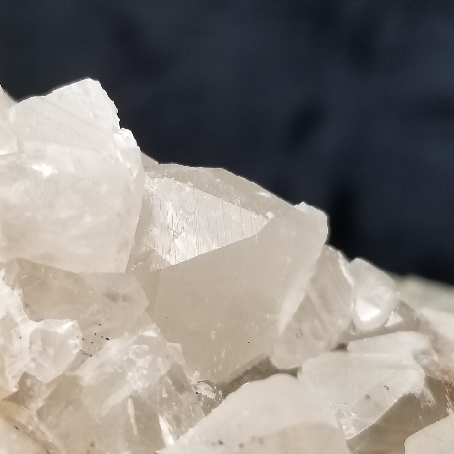 #11197 Small Calcite crystals on white Dolomite and Chalcopyrite on special Dogtooth Spar Calcite