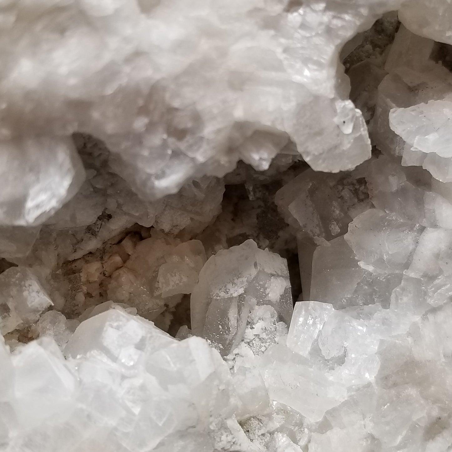 #11197 Small Calcite crystals on white Dolomite and Chalcopyrite on special Dogtooth Spar Calcite