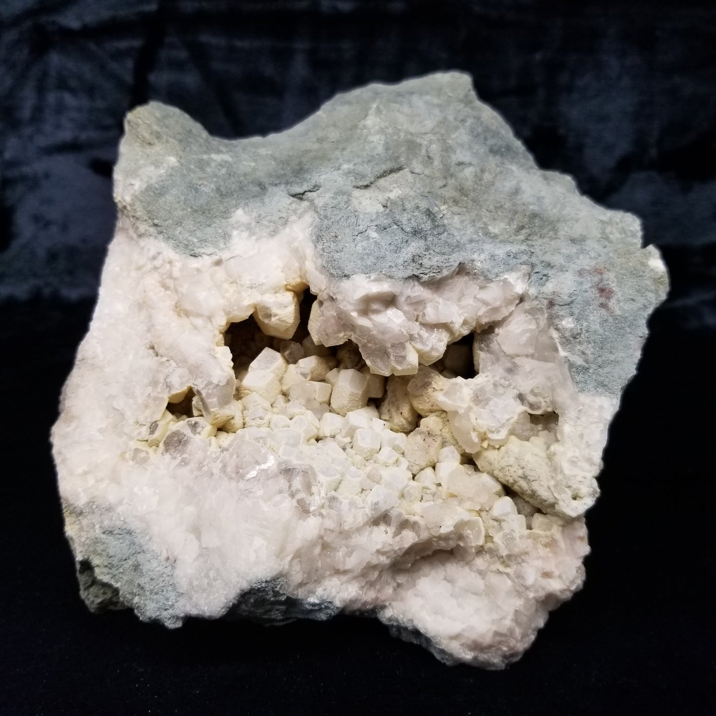 #11203 Yellow Dolomite on Combined form Calcite with multiple millions years of formation on matrix