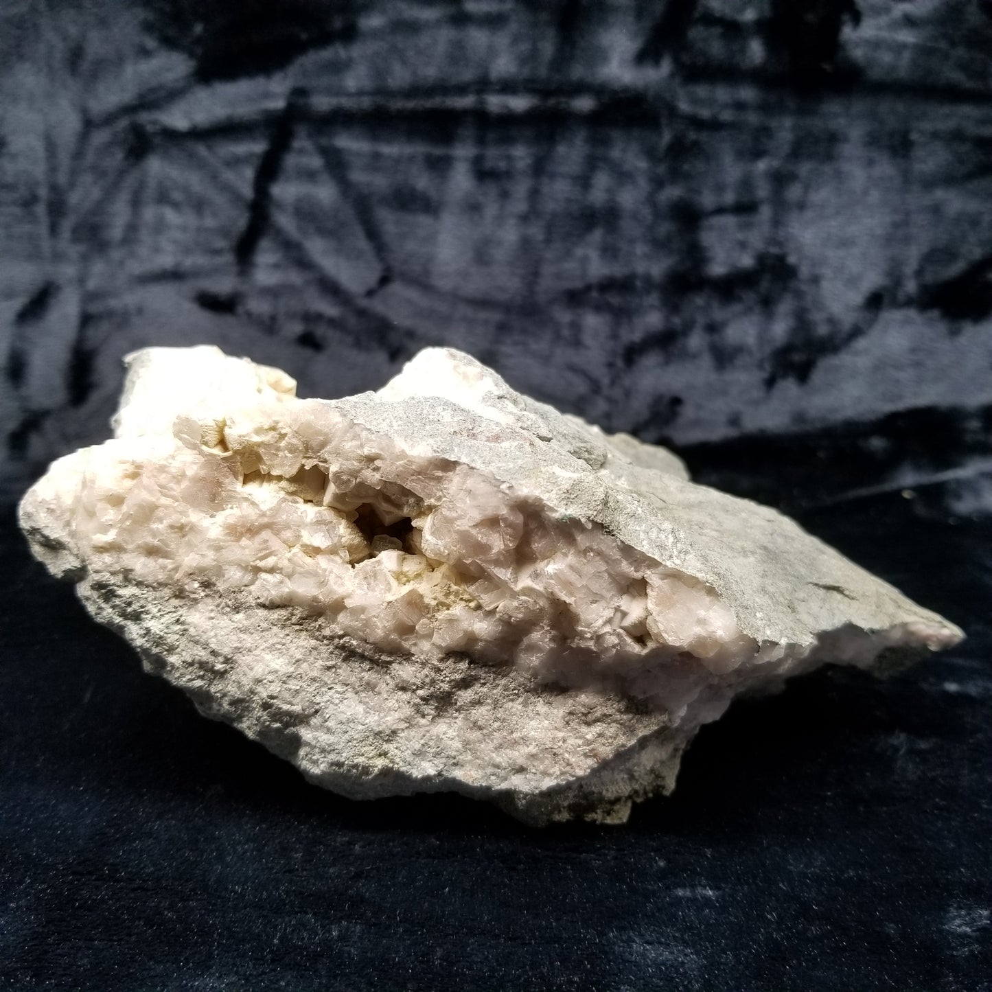 #11203 Yellow Dolomite on Combined form Calcite with multiple millions years of formation on matrix