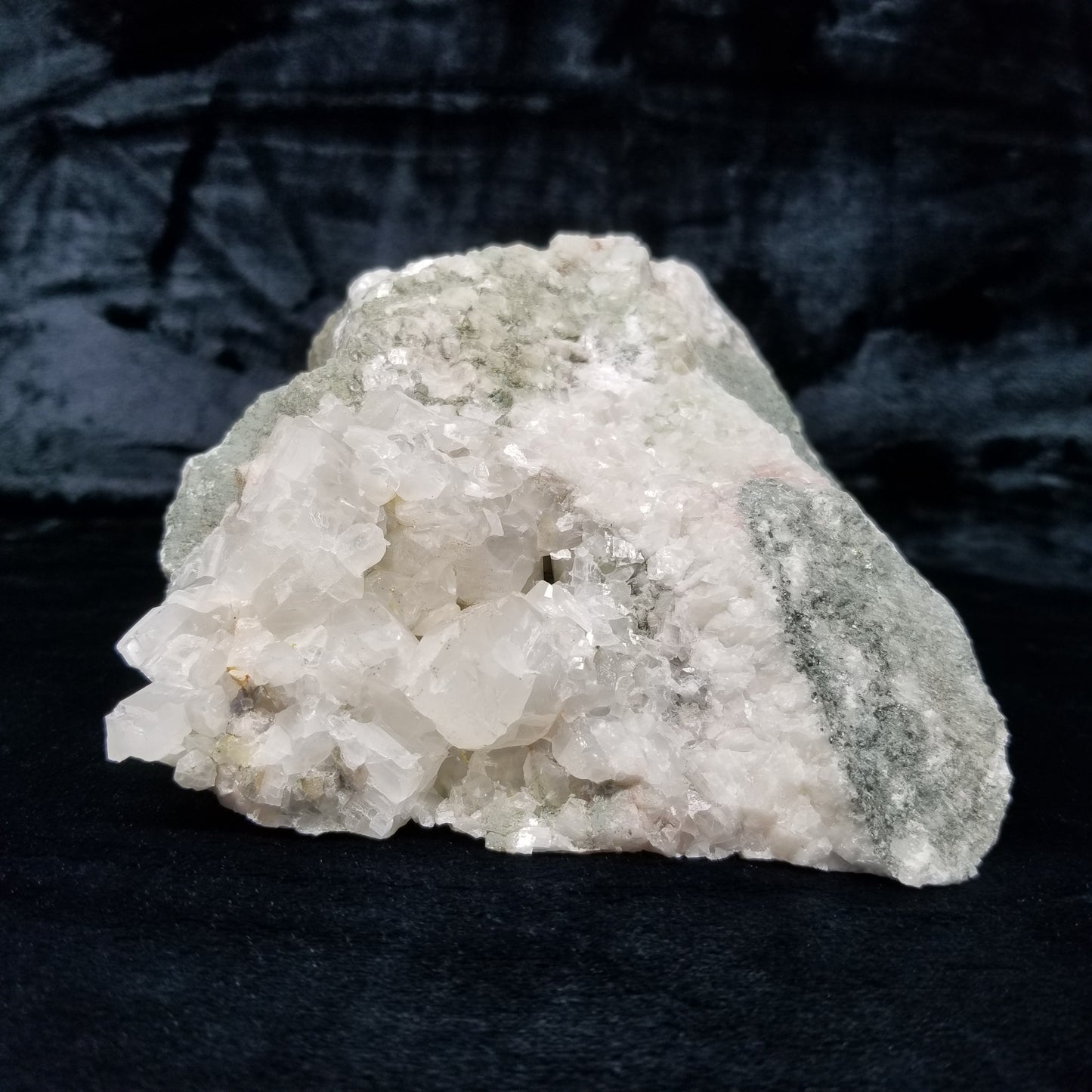 #11206 Chalcopyrite on clear Combined form Calcite on matrix