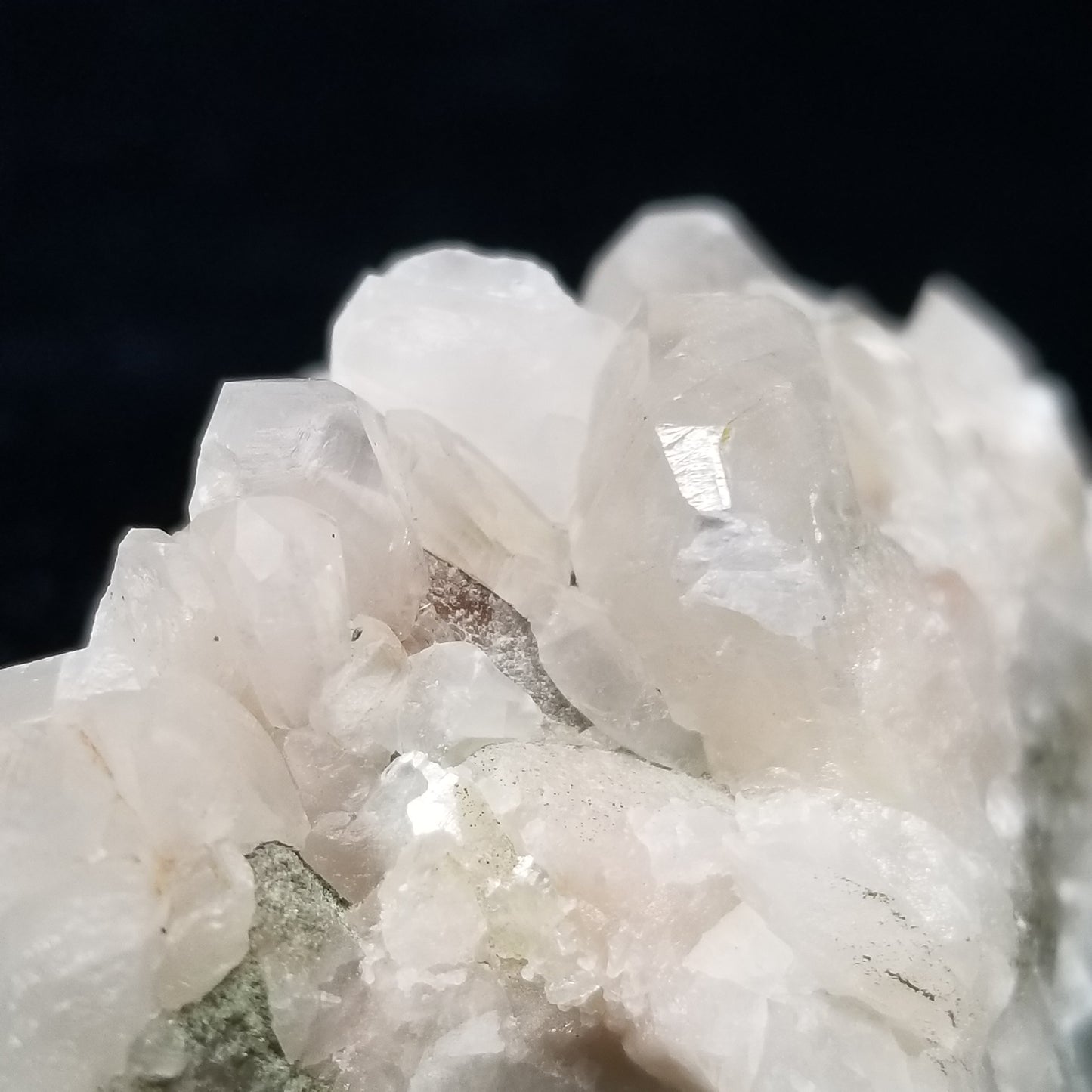 #11210 Chalcopyrite on clear Combined form Calcite