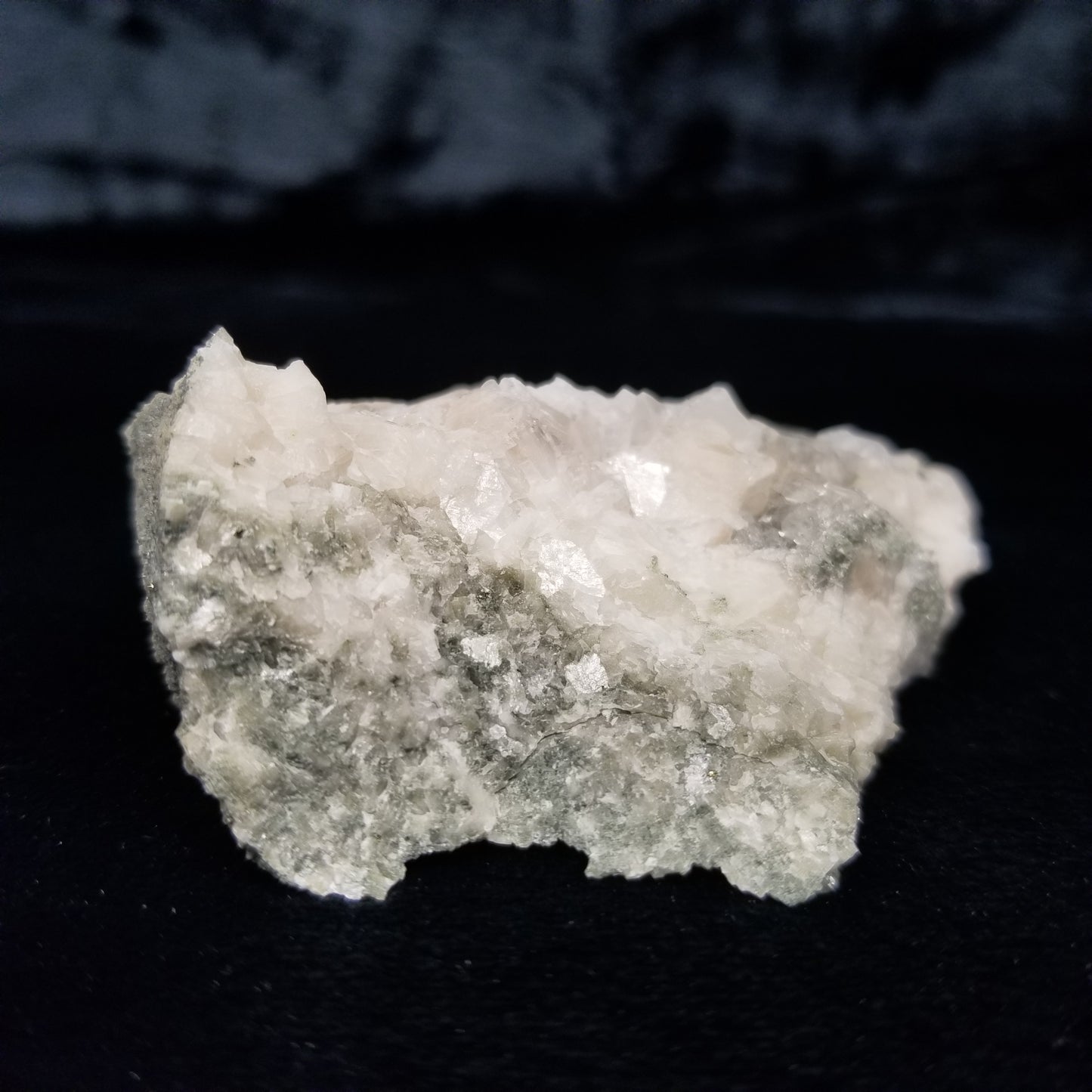 #11221 Spirit Quartz formation on white Combined form Calcite on matrix