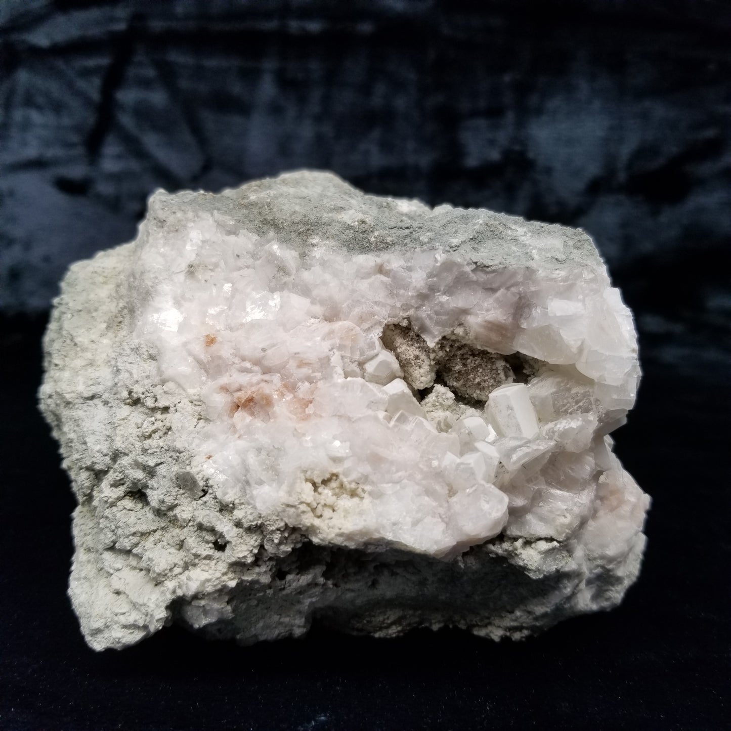 #11223 White Dolomite on Combined form Calcite on matrix