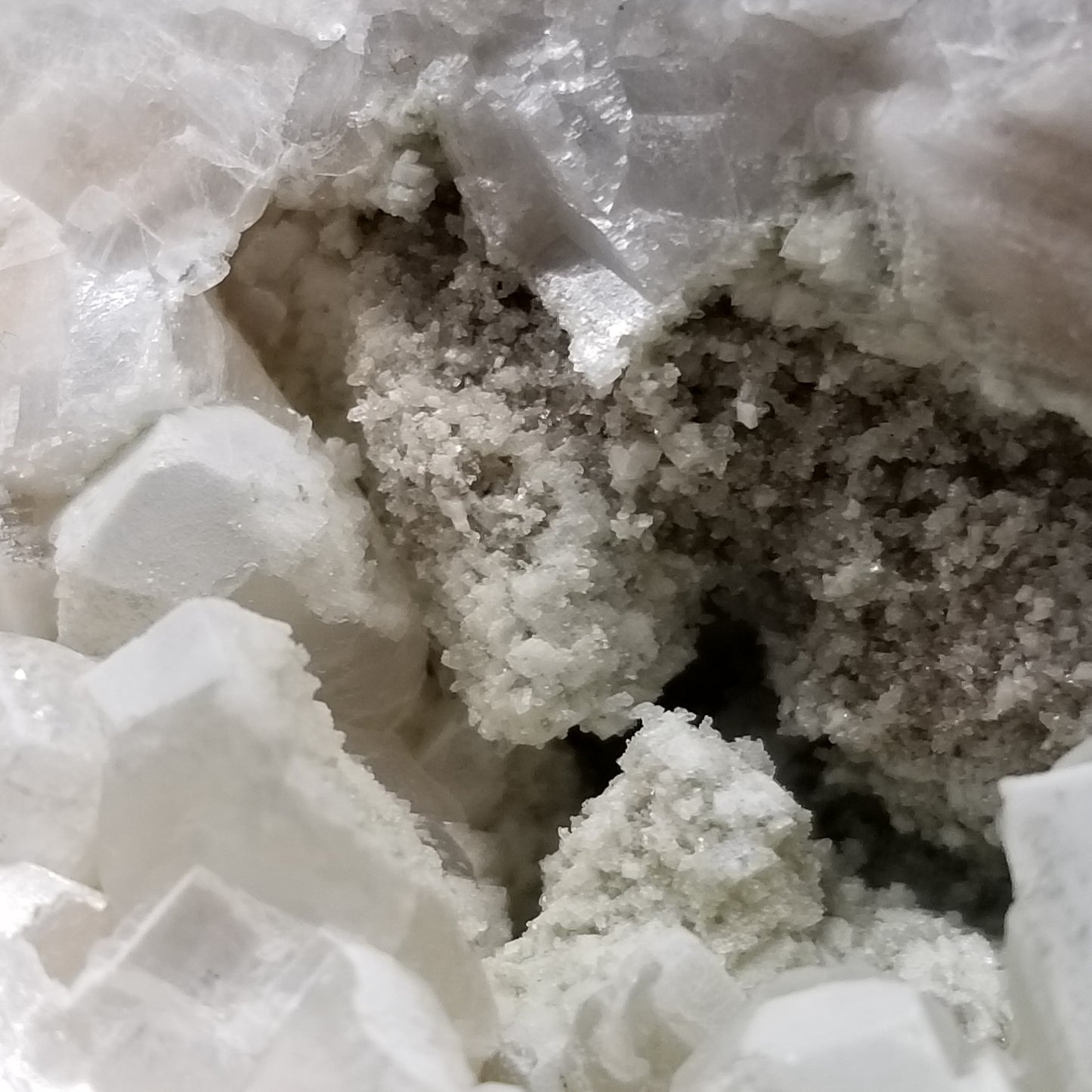 #11223 White Dolomite on Combined form Calcite on matrix