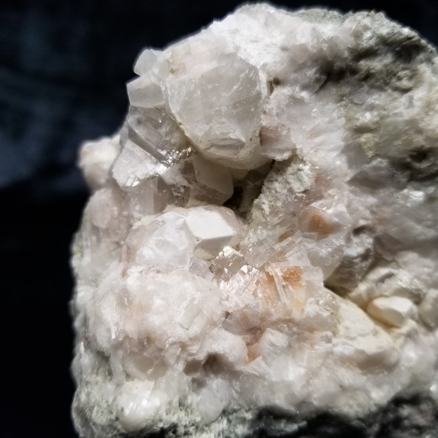 #11223 White Dolomite on Combined form Calcite on matrix