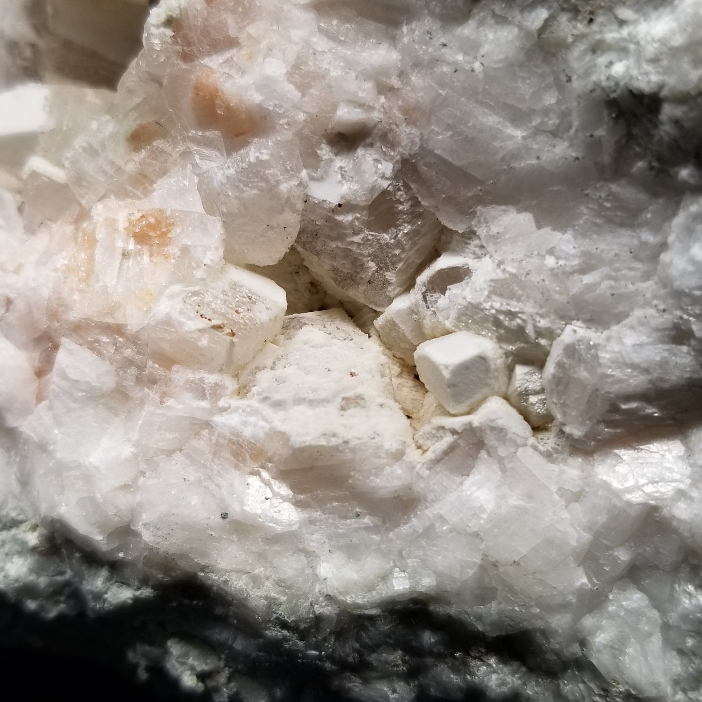 #11223 White Dolomite on Combined form Calcite on matrix