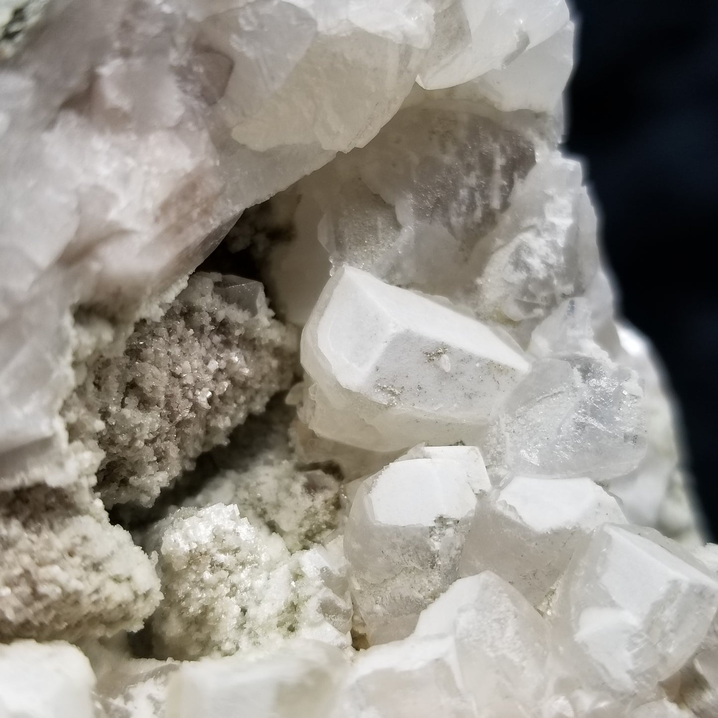 #11223 White Dolomite on Combined form Calcite on matrix