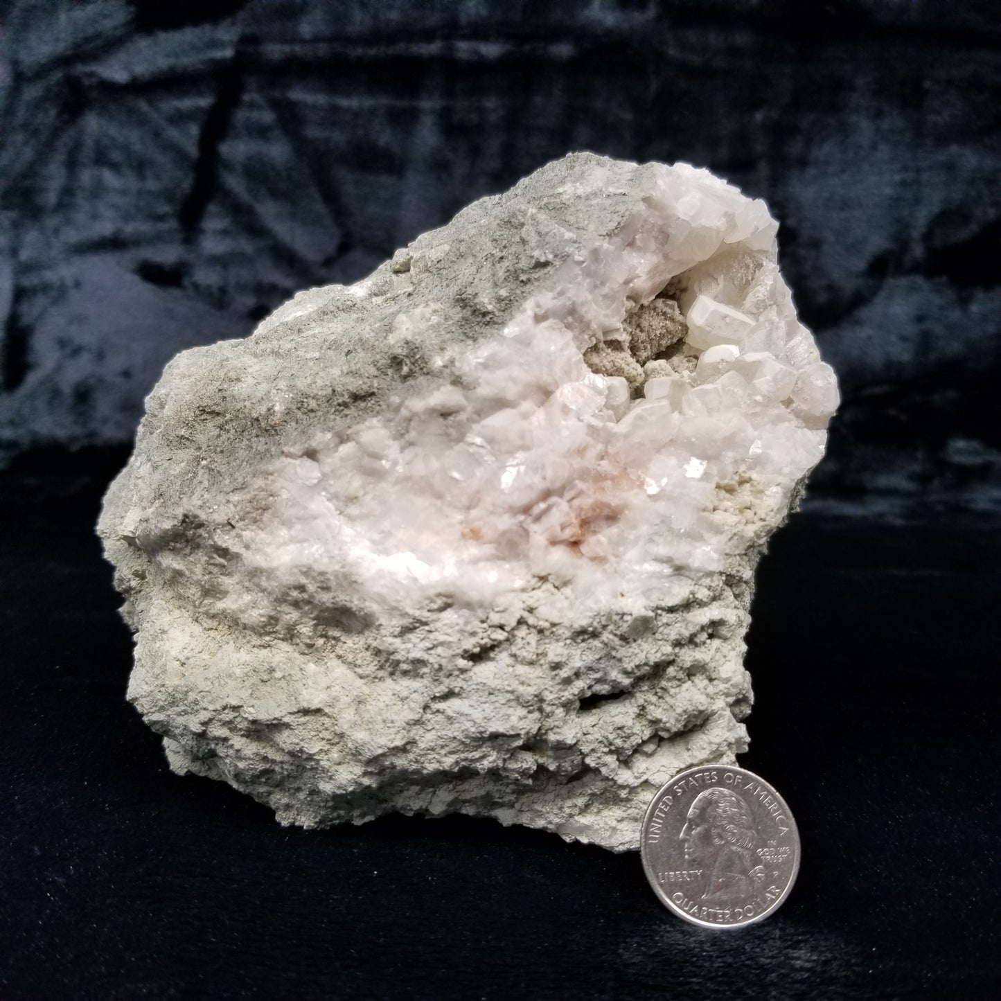 #11223 White Dolomite on Combined form Calcite on matrix