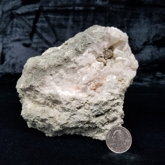 #11223 White Dolomite on Combined form Calcite on matrix