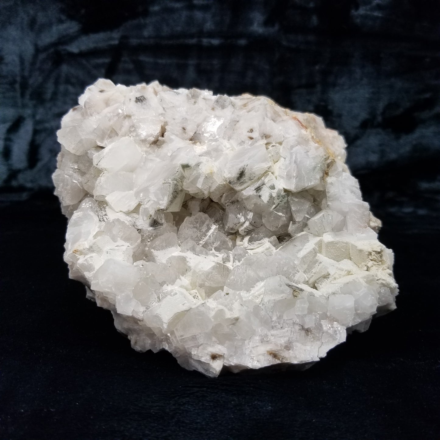 #11224 Chalcopyrite and white Dolomite on clear Combined form Calcite with Chalcopyrite inclusions