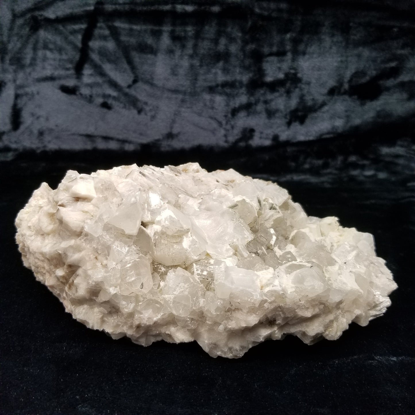 #11224 Chalcopyrite and white Dolomite on clear Combined form Calcite with Chalcopyrite inclusions