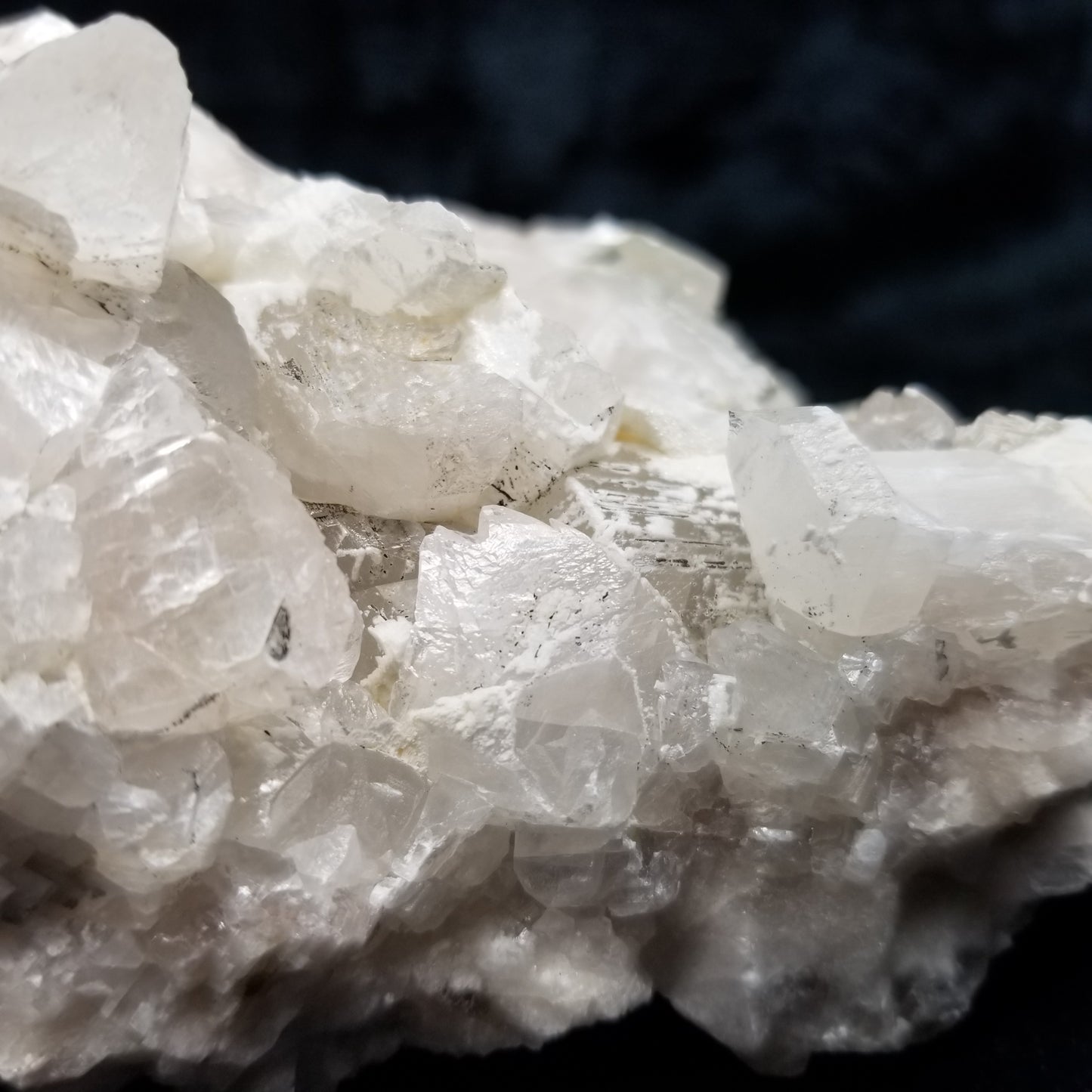 #11224 Chalcopyrite and white Dolomite on clear Combined form Calcite with Chalcopyrite inclusions