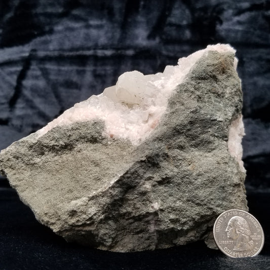 #11234 Clear Combined form Calcite with Chalcopyrite inclusions on matrix