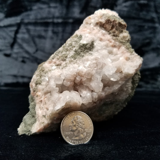 #11235 Clear Combined form Calcite formation with Hematite inclusions on matrix