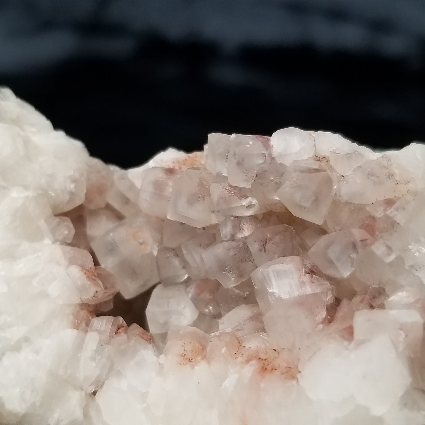 #11238 Clear Combined form Calcite formation with Hematite inclusions