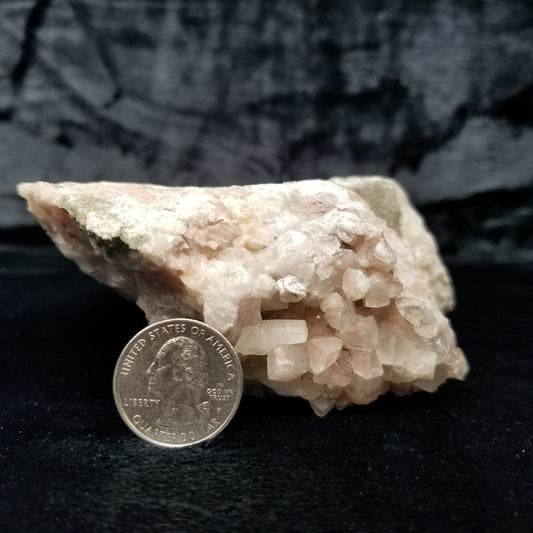 #11237 Clear Combined form Calcite with Hematite phantom inclusions on matrix