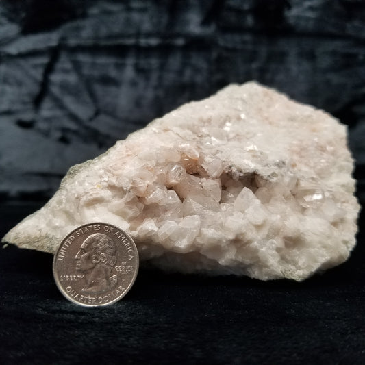 #11240 Clear Combined form Calcite with Hematite inclusions on matrix