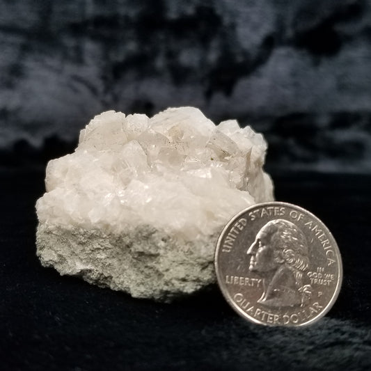 #11243 Chalcopyrite on clear Combined form Calcite with Chalcopyrite inclusions