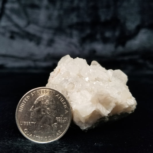 #11248 Chalcopyrite on small Combined form Calcite on white Calcite matrix