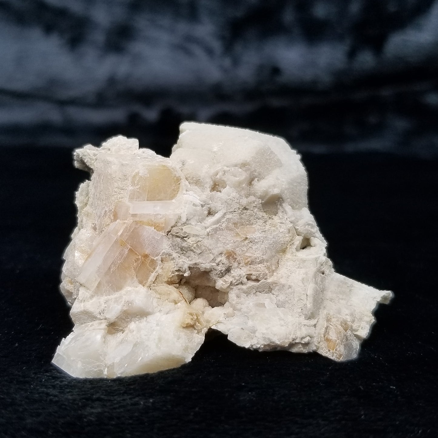 #11252 White Dolomite on Combined form Calcite on matrix