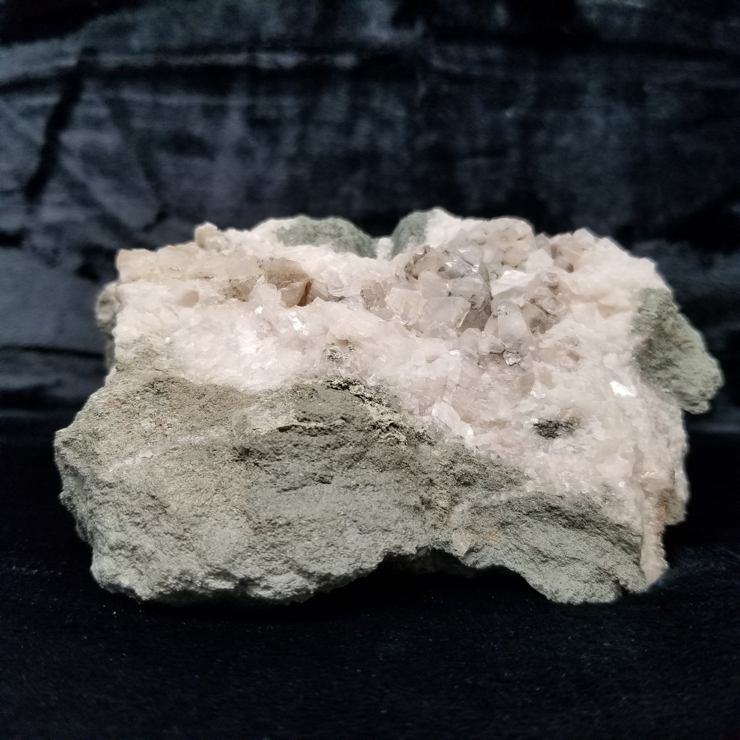#11254 Chalcopyrite on clear Combined form Calcite with phantom Chalcopyrite inclusions