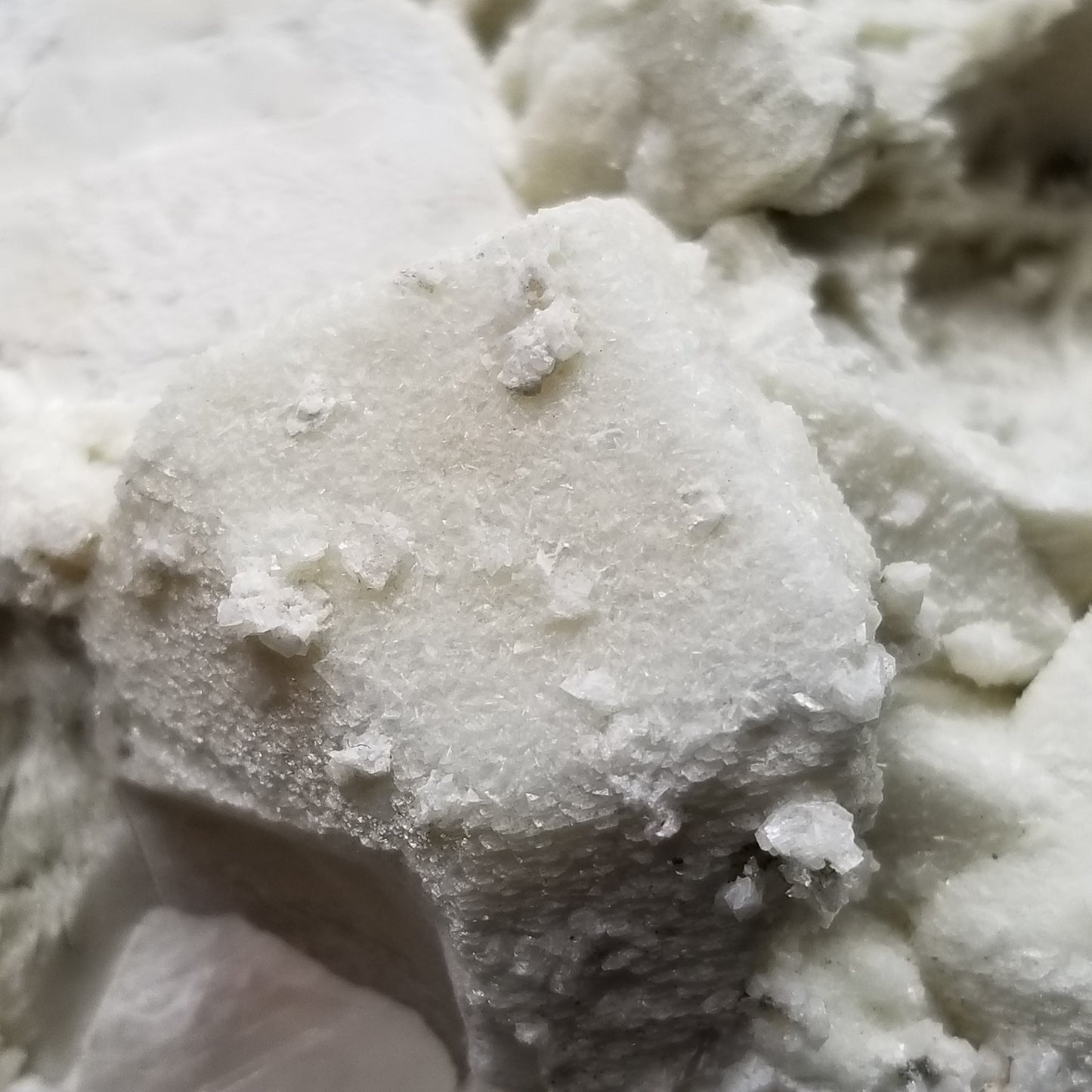 #11272 White Dolomite on phantom Combined form Calcite with millions of years