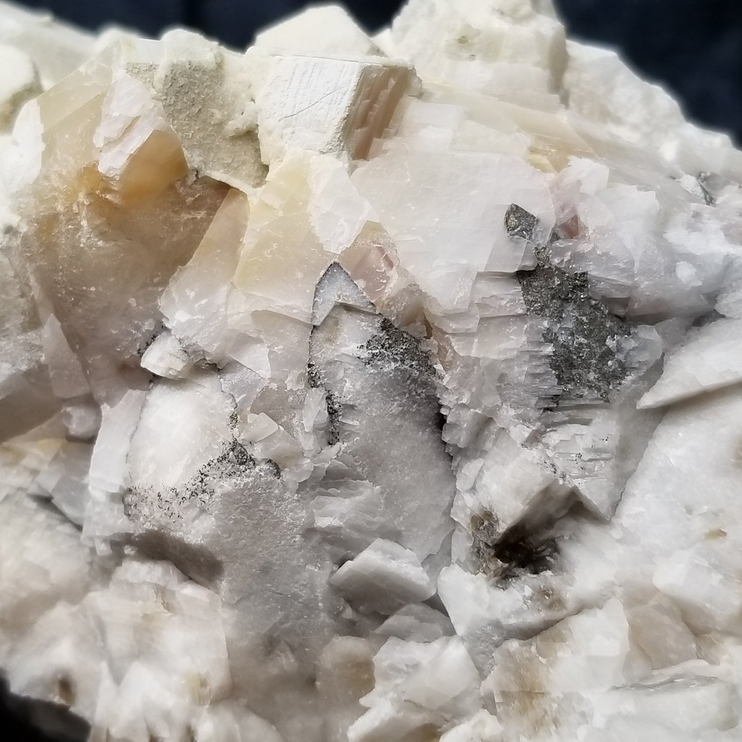 #11272 White Dolomite on phantom Combined form Calcite with millions of years