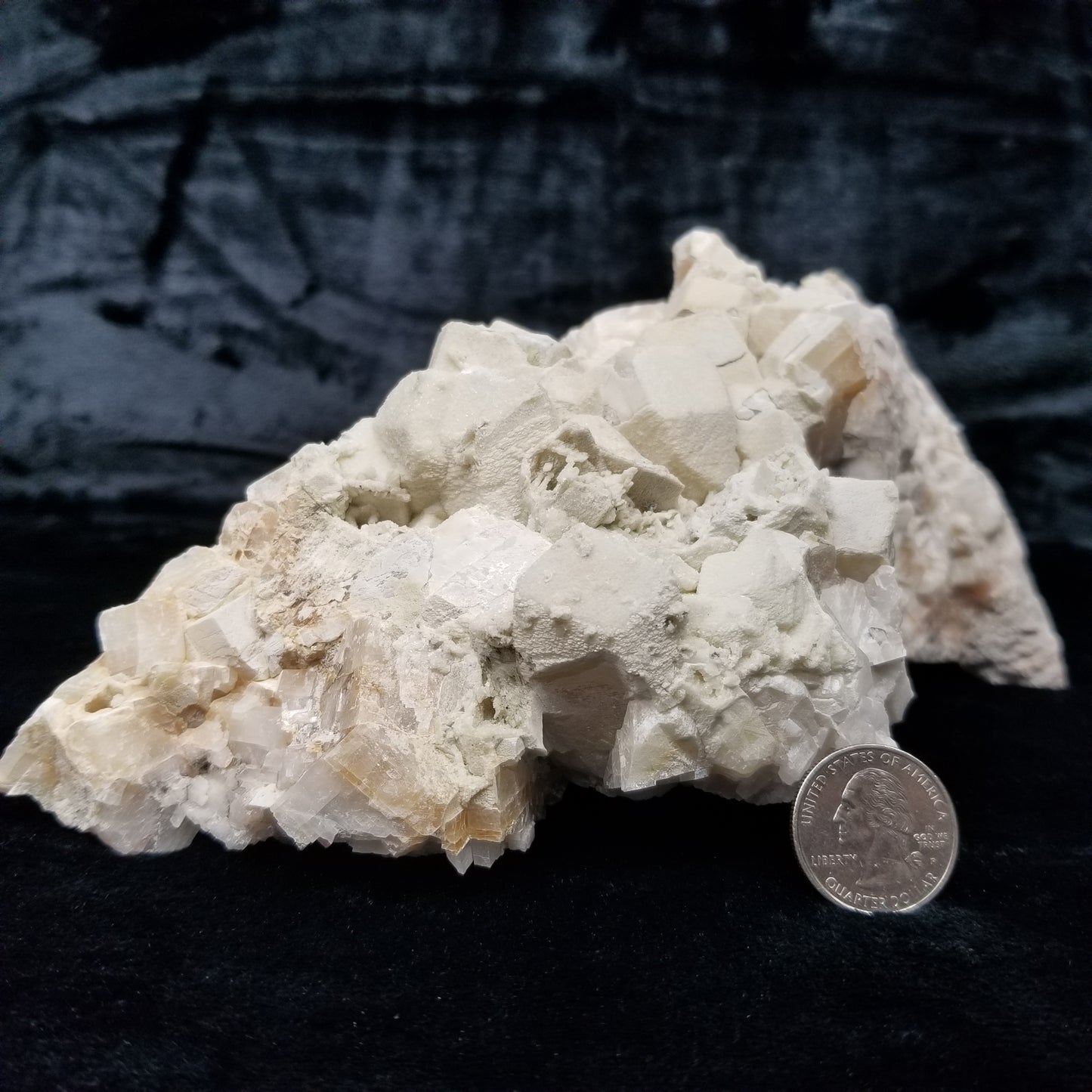 #11272 White Dolomite on phantom Combined form Calcite with millions of years