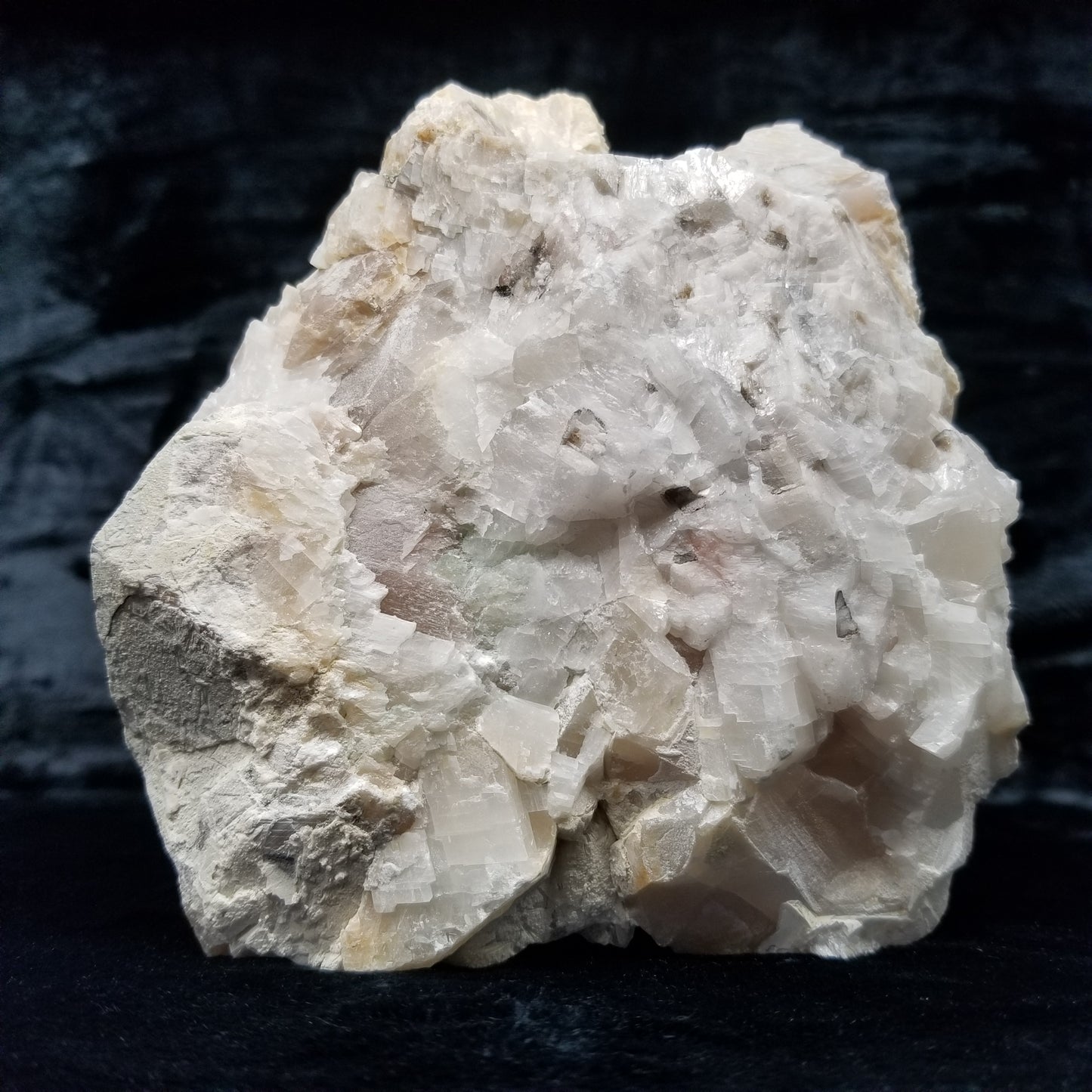 #11277 Calcite formation on Dolomite on Combined form yellow Calcite on honey Calcite block matrix