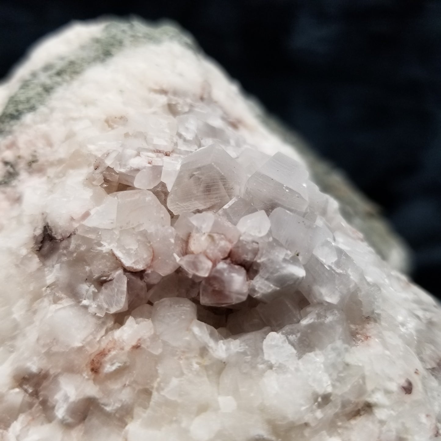 #11280 Clear Combined form Calcite goede with Hematite inclusions on matrix