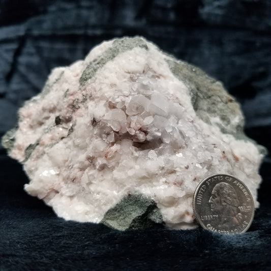 #11280 Clear Combined form Calcite goede with Hematite inclusions on matrix