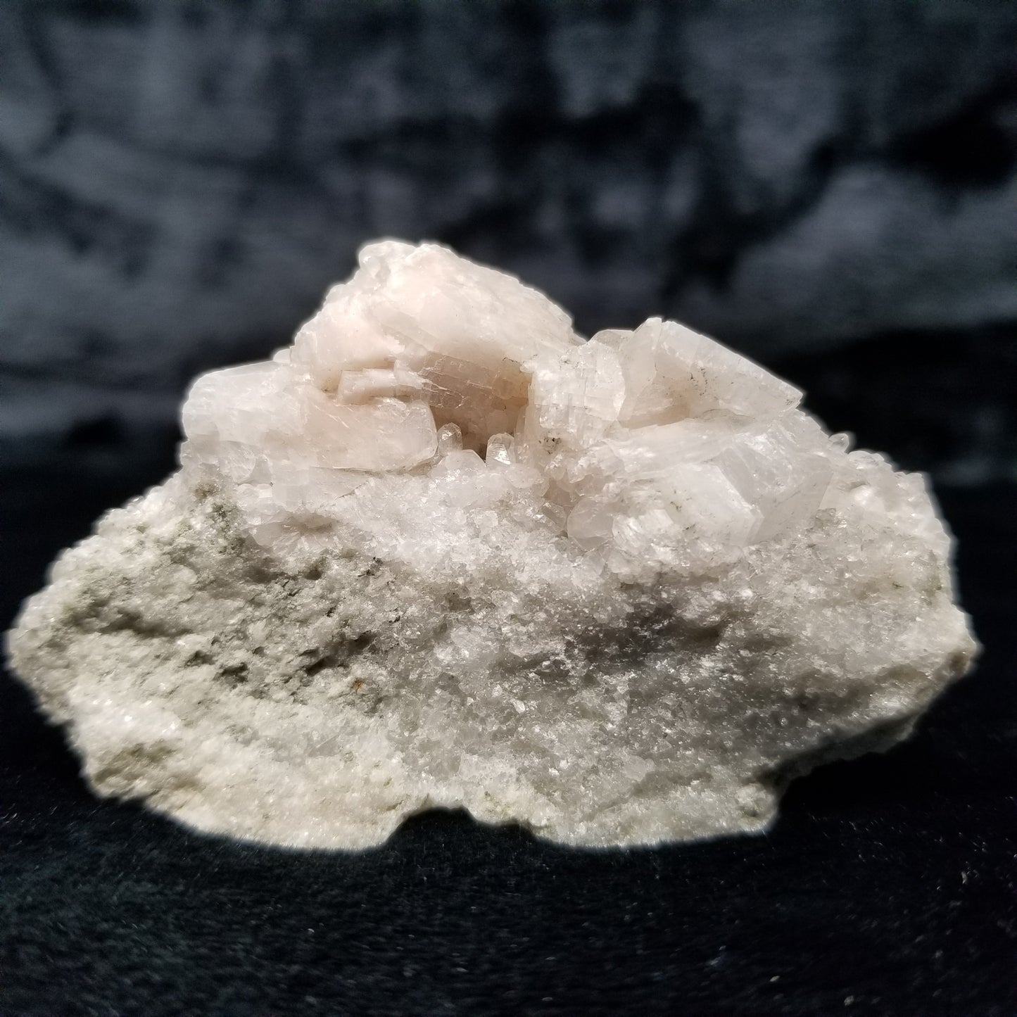 #11281 White Combined Calcite with Spirit Quartz on matrix