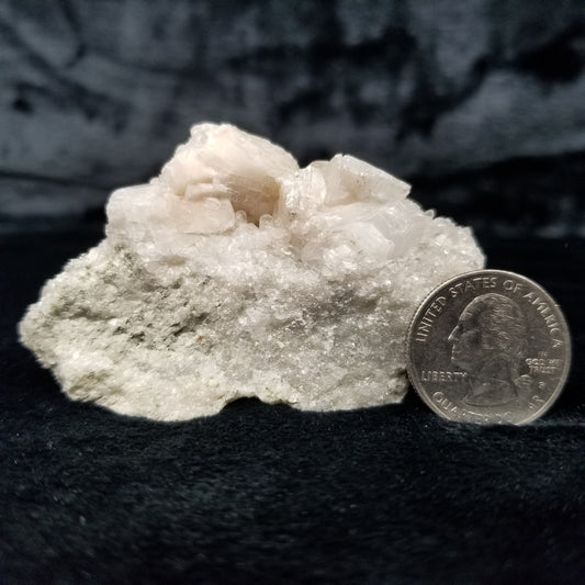 #11281 White Combined Calcite with Spirit Quartz on matrix