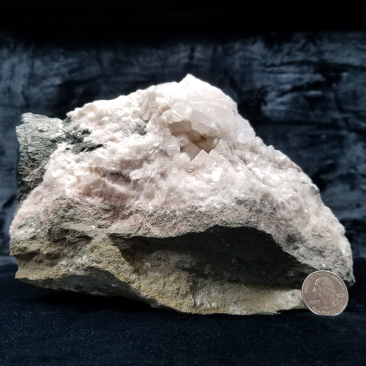 #11284 Chalcopyrite on clear Combined form Calcite on matrix