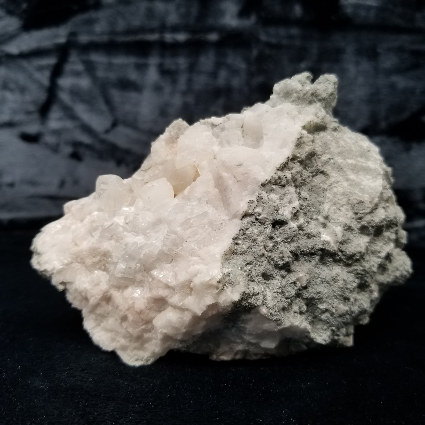 #11294 Clear Combined form Calcite formation on white Calcite and matrix