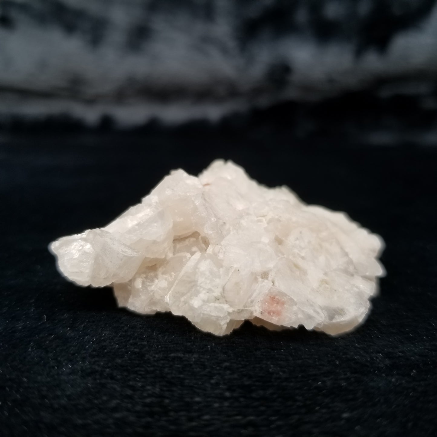 #11298 White Dolomite coating on white Combined form Calcite on matrix
