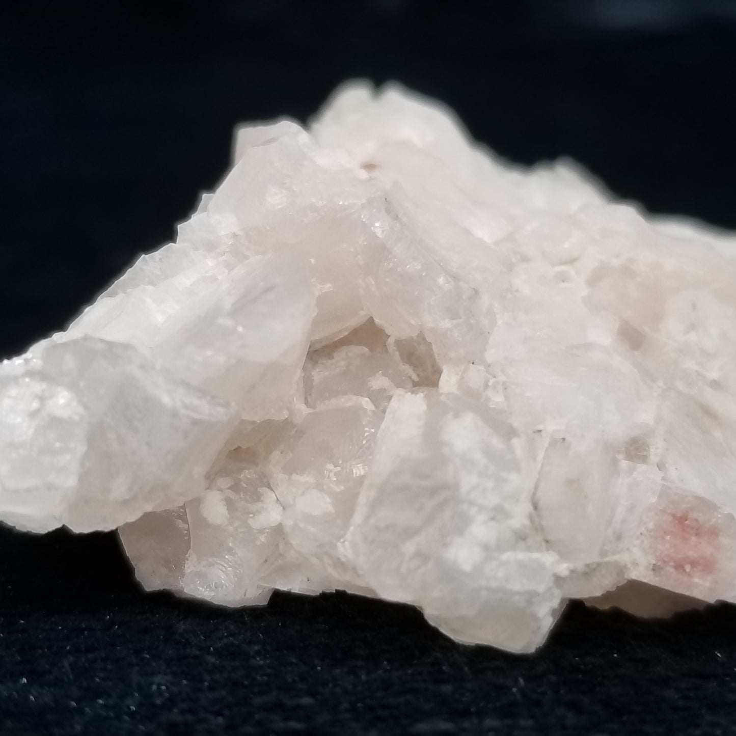 #11298 White Dolomite coating on white Combined form Calcite on matrix