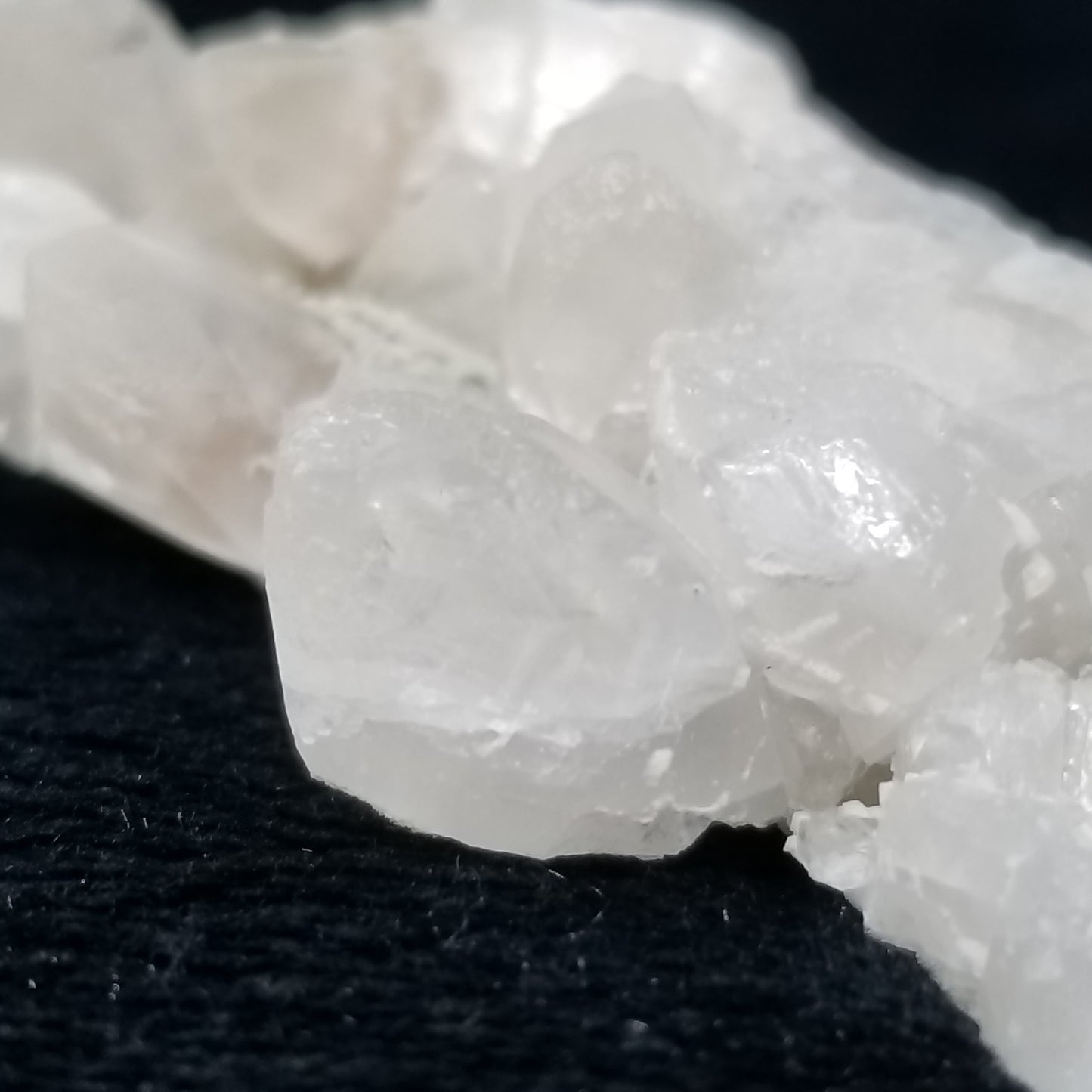 #11305 White Dolomite on clear Combined form Calcite on matrix