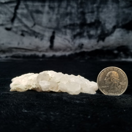 #11305 White Dolomite on clear Combined form Calcite on matrix