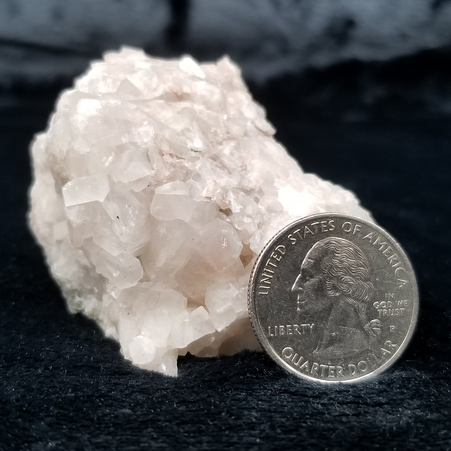 #11304 Chalcopyrite on clear Calcite on white Calcite on matrix