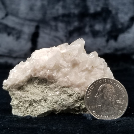 #11307 Chalcopyrite on clear Combined form Calcite on matrix