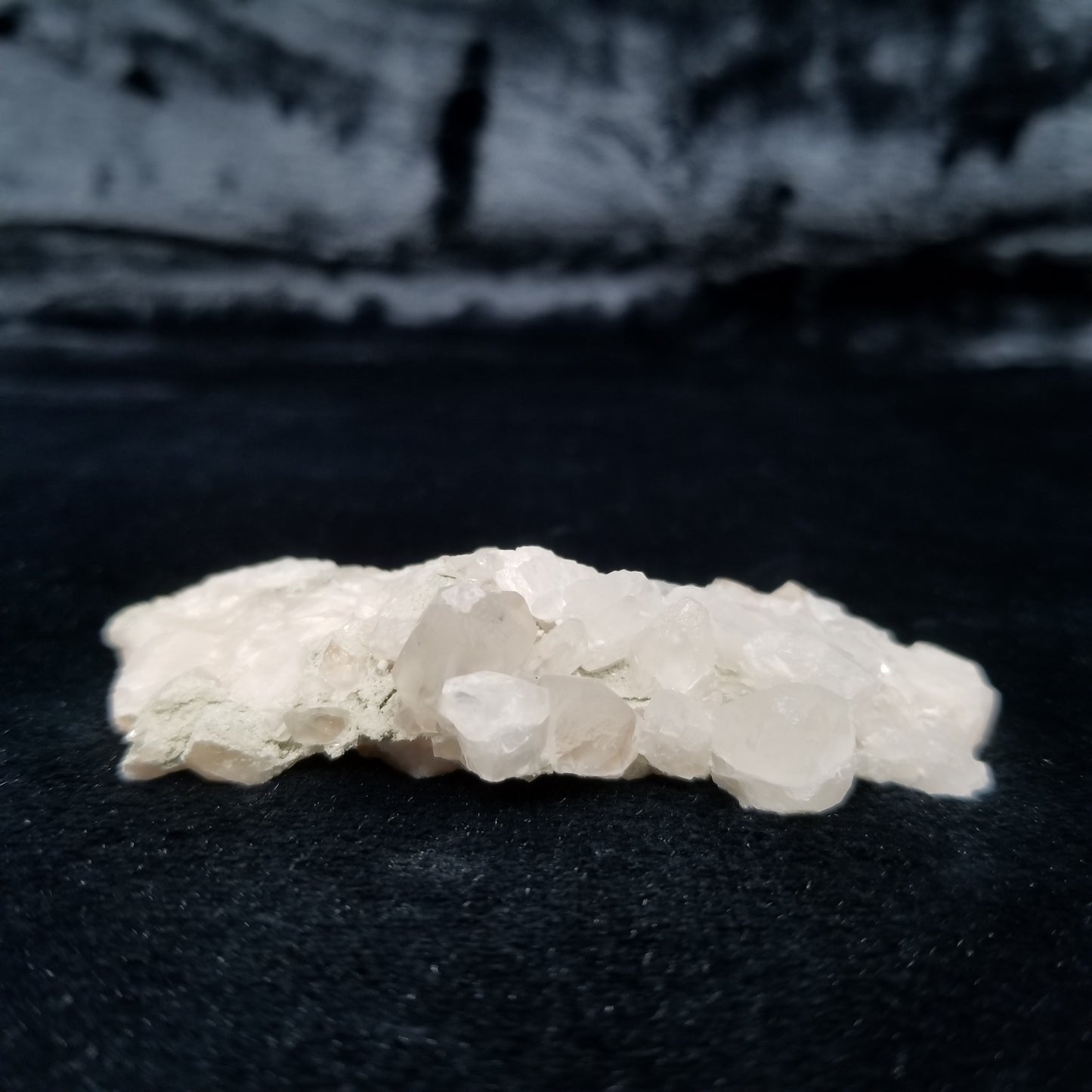 #11305 White Dolomite on clear Combined form Calcite on matrix