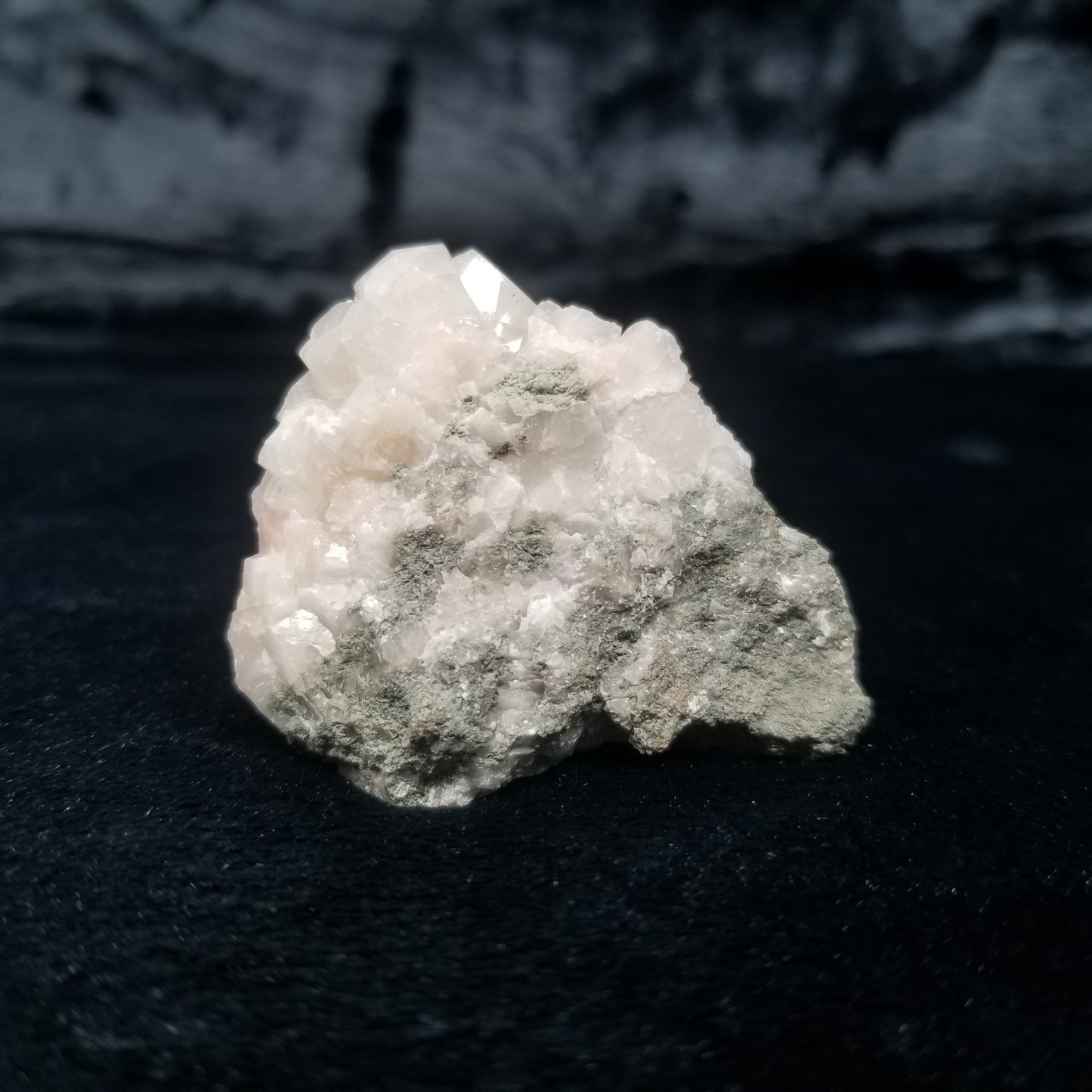 #11318 Clear, white and pink Combined form Calcite on matrix