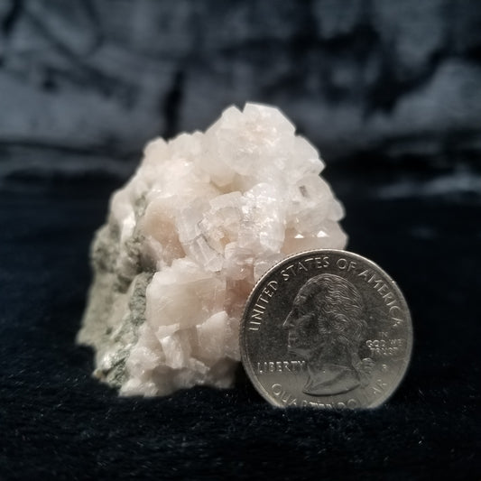 #11318 Clear, white and pink Combined form Calcite on matrix