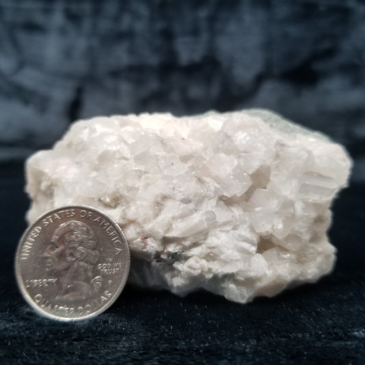#11321 Clear Combined form Calcite on white Calcite matrix