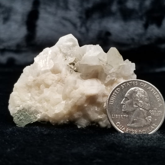 #11323 Chalcopyrite on clear Combined form Calcite on matrix
