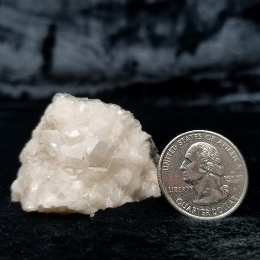 #11324 White Dolomite on Combined form Calcite on matrix